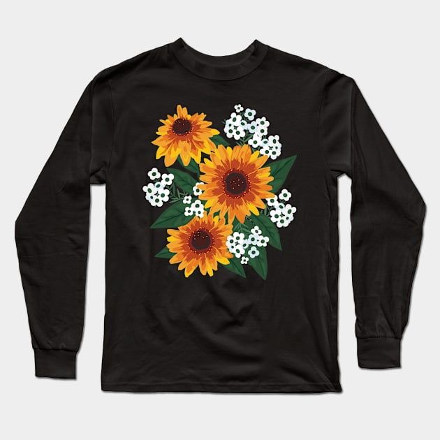 Autumn Bouquet Long Sleeve T-Shirt by lents